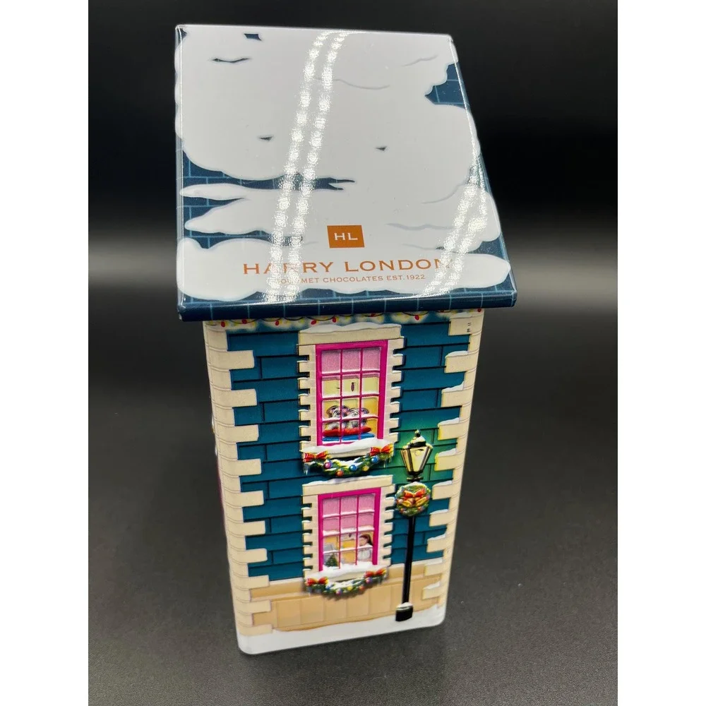 Vintage Harry London Christmas Village Tin: Posh Paws Holiday Decor